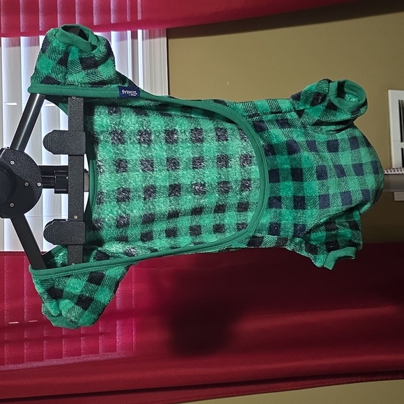 Green and Black Checkered Dog Shirt - Picture 2 of 3